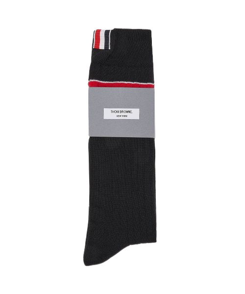 Athletic Ribbed Cotton Striped Mid Calf Socks