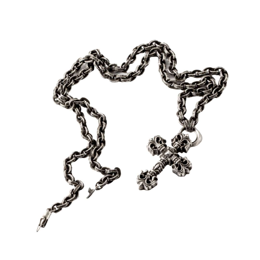 Filigree XS Pendant + Paper Chain 24inch Necklace SET