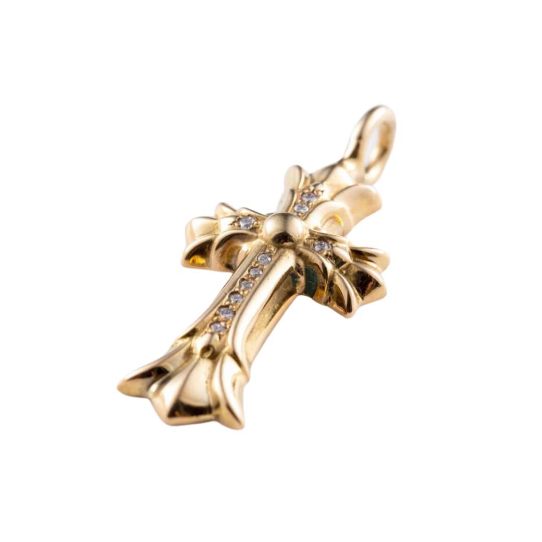 22K Double CH Cross Charm Pavedia (Original)