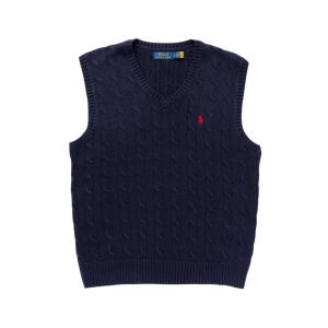 Pony-motif cable-knit Vest