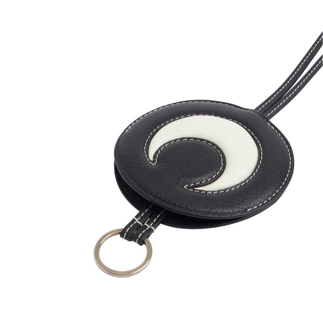 Crescent Moon Leather Keyring