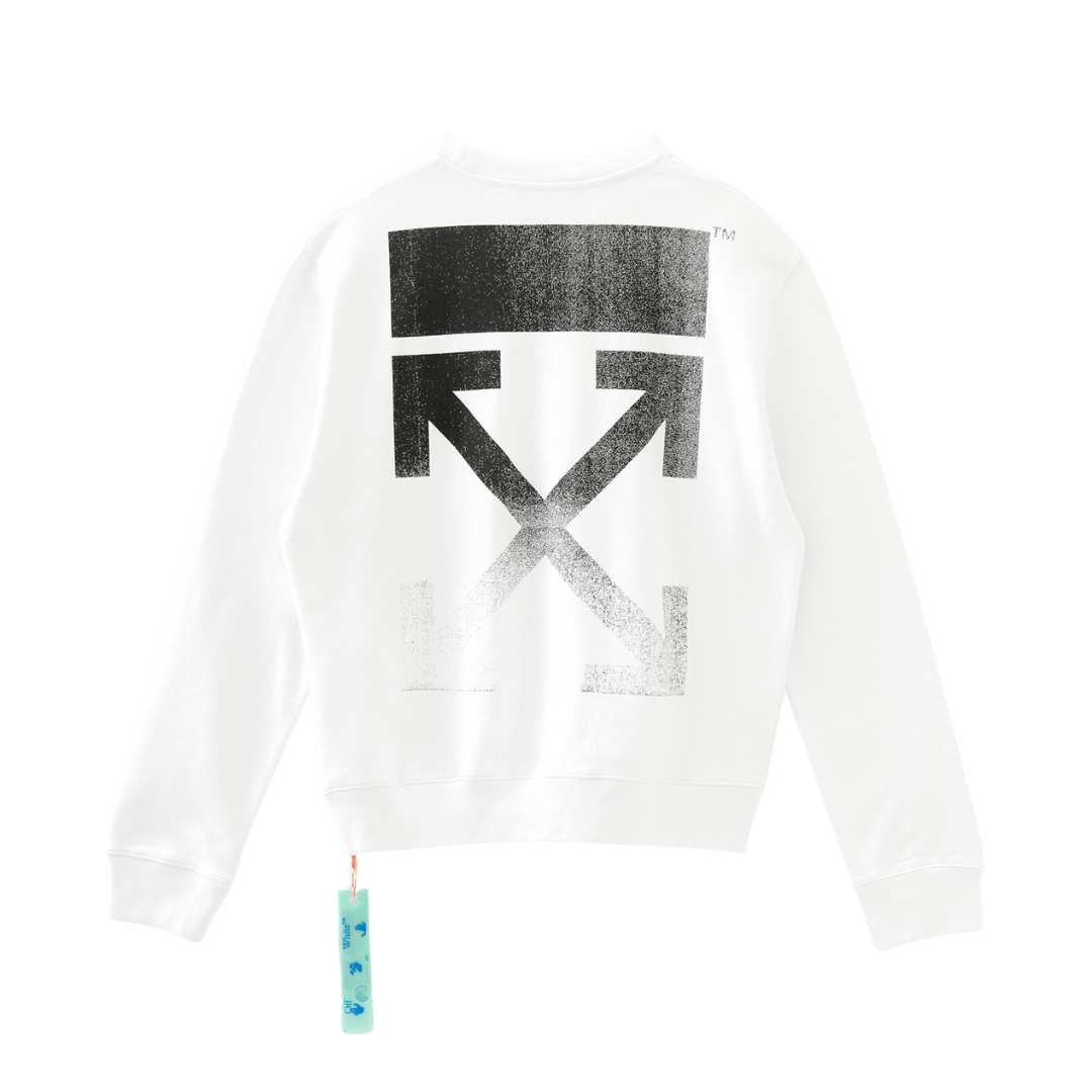 Men's Degrade Arrow Slim Fit Sweatshirt - White