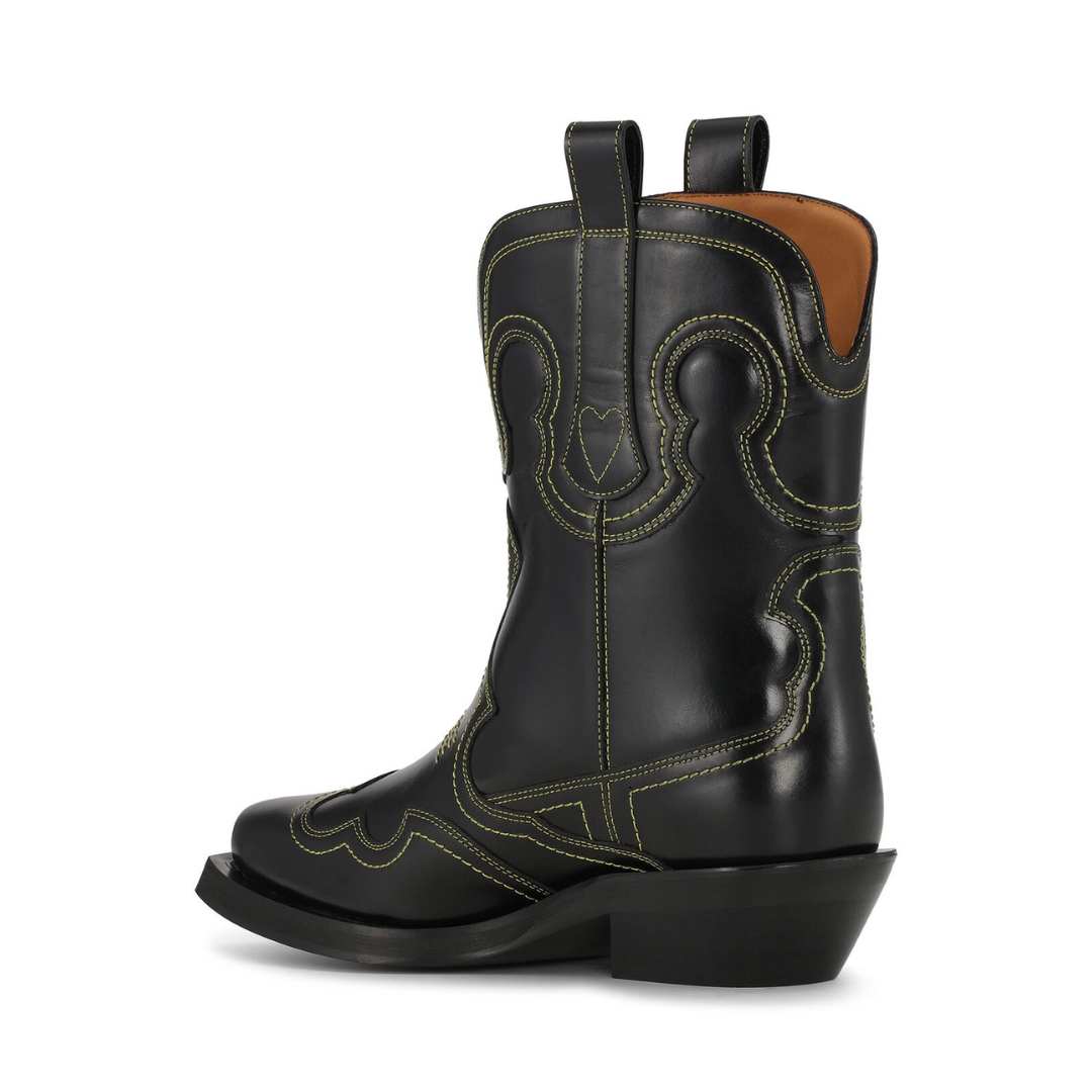 Low Shaft Embroidered Western Boots