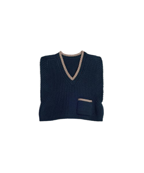 LE PIPA Cropped Knit Vest