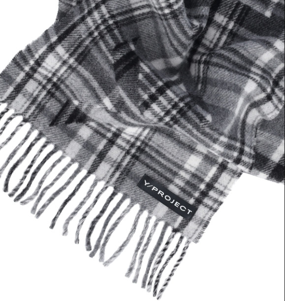 Logo Check Wool Blend Muffler