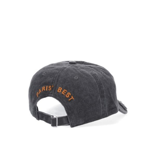 Logo embroidered distressed ball cap