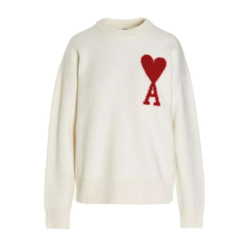 Ami De Coeur Crewneck Sweater (White)