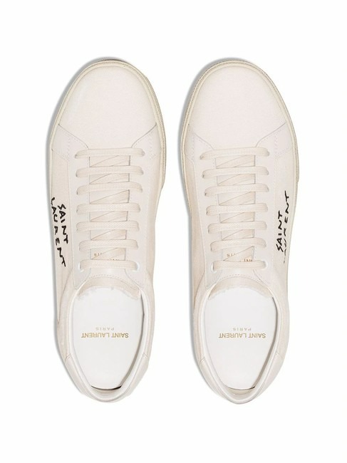 COURT CLASSIC SL/06 EMBROIDERED SNEAKERS IN CANVAS AND LEATHER