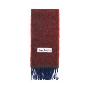 Mohair wool fringe scarf