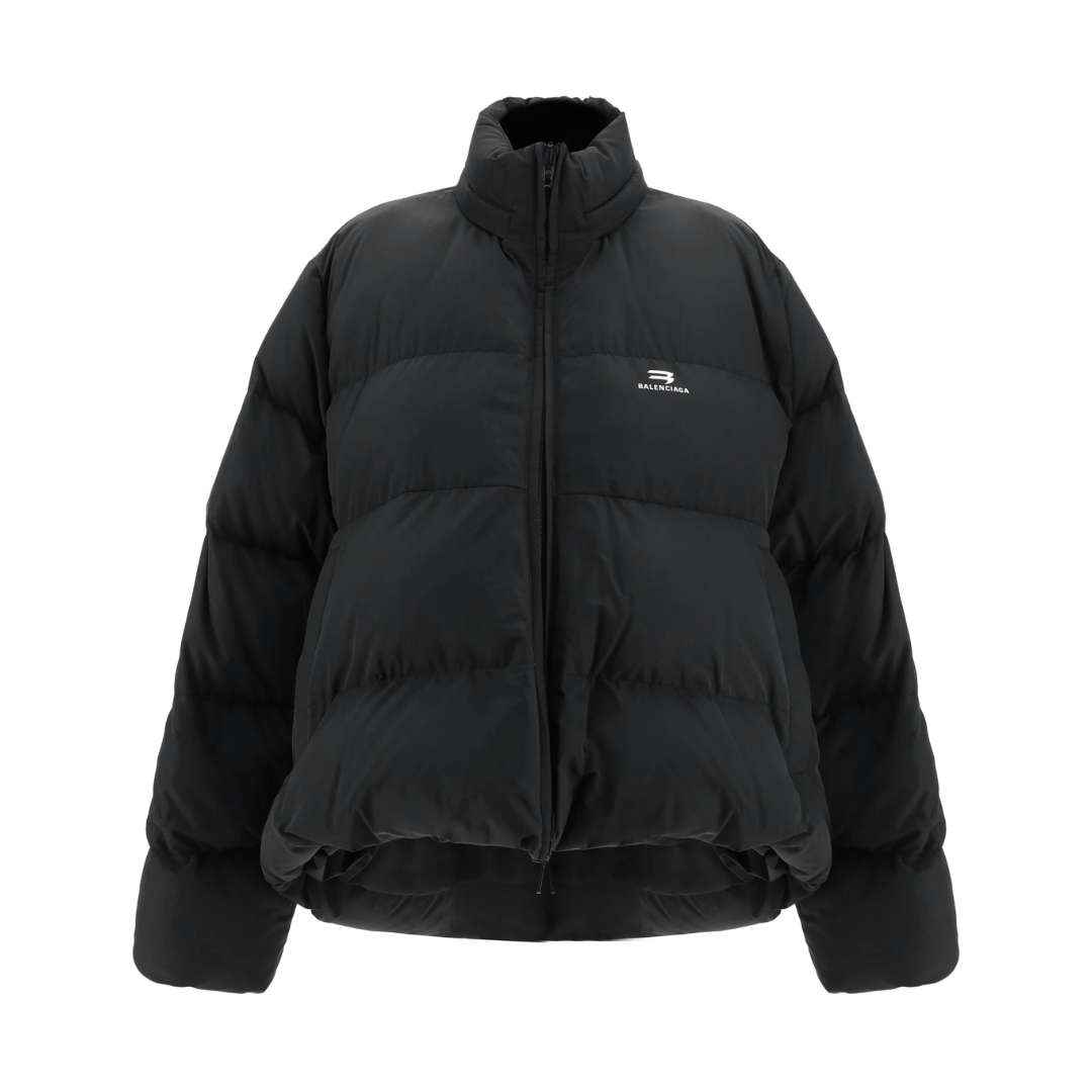 Puffer jacket with logo
