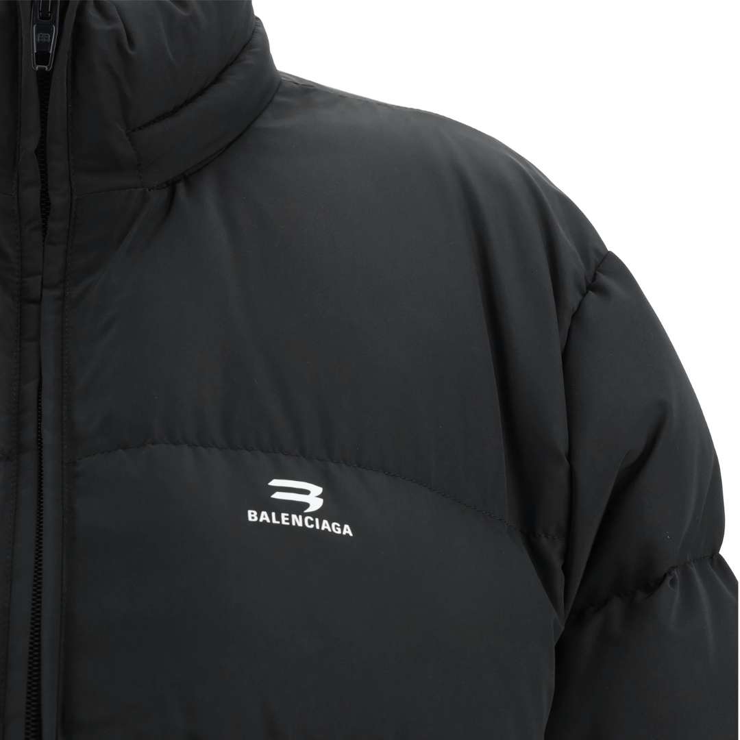Puffer jacket with logo