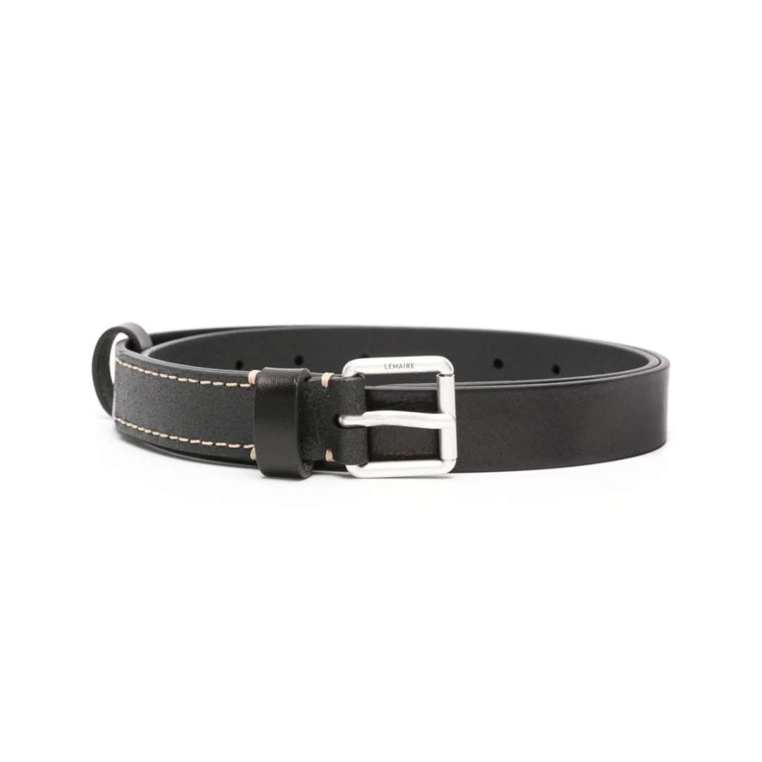 Contrast-stitching Reversible Leather Belt