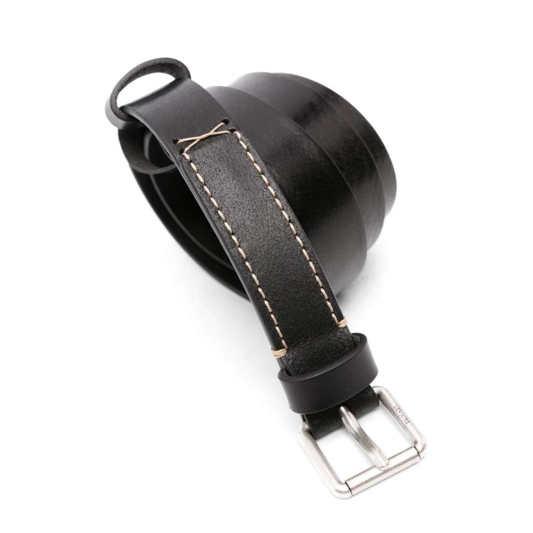 Contrast-stitching Reversible Leather Belt