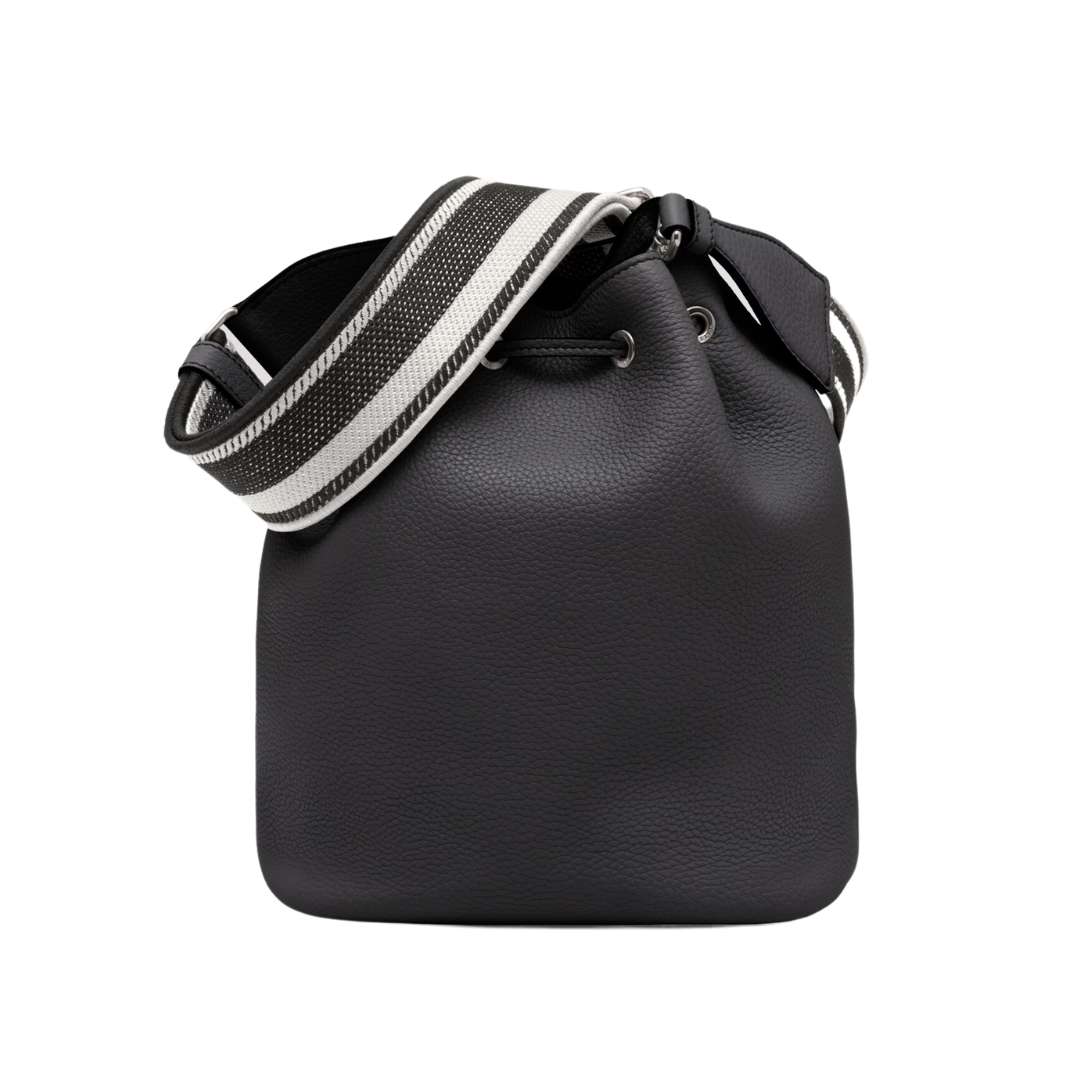 Leather bucket bag