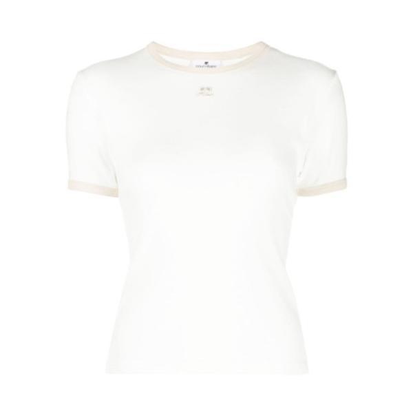 Women's Slim Redaction Logo Contrast Short Sleeve