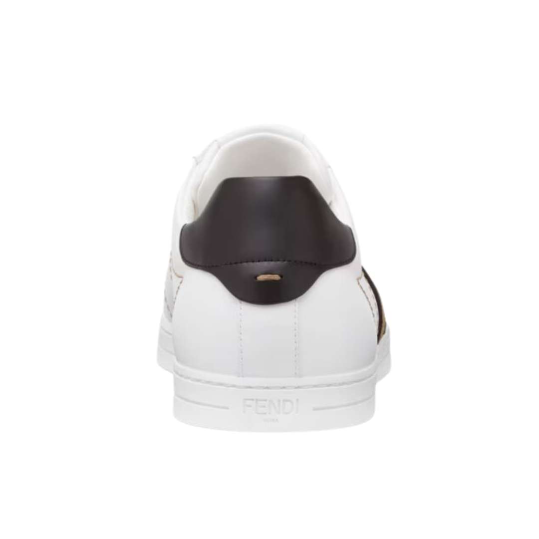 White leather low-tops