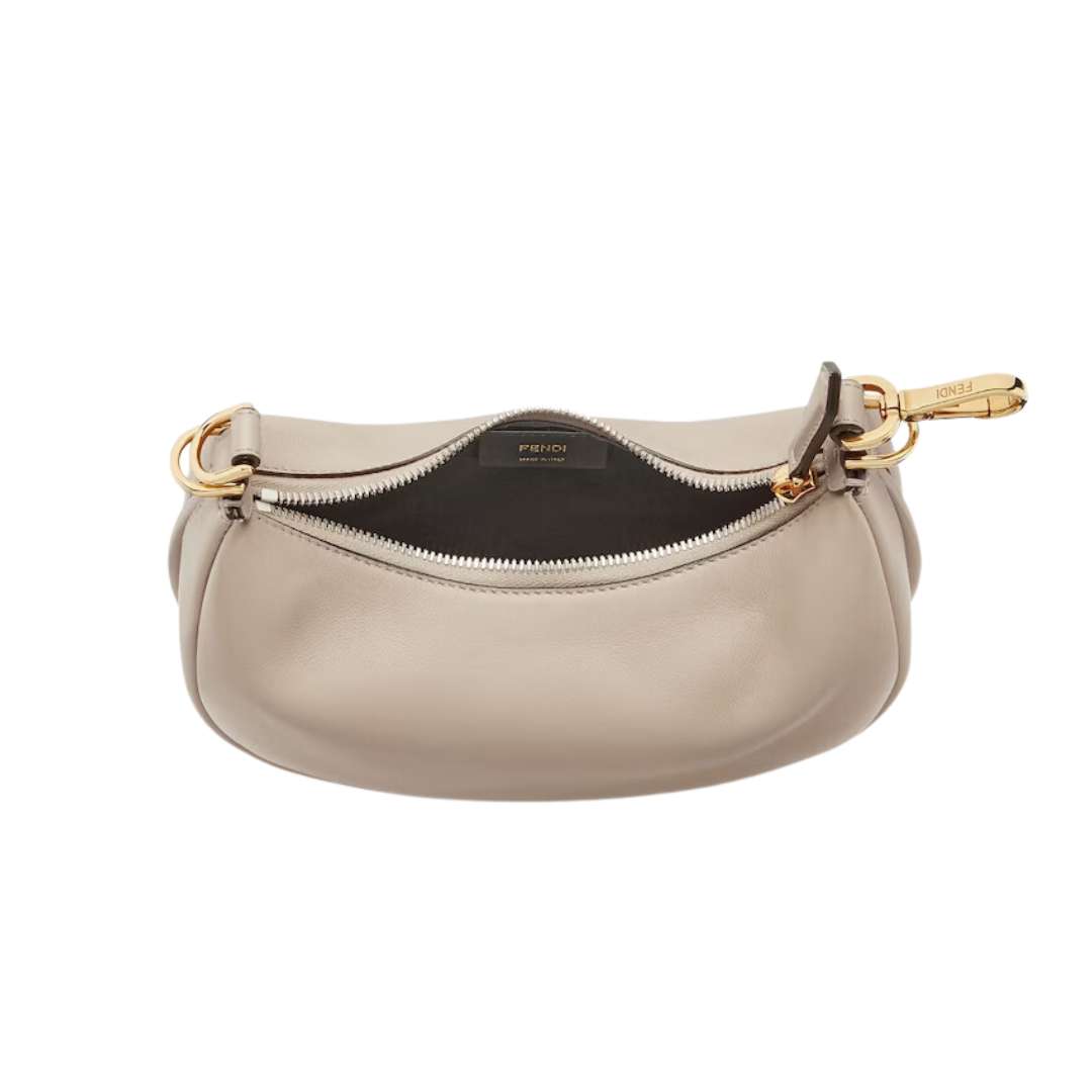 Sac Fendigraphy mini Cuir Gris