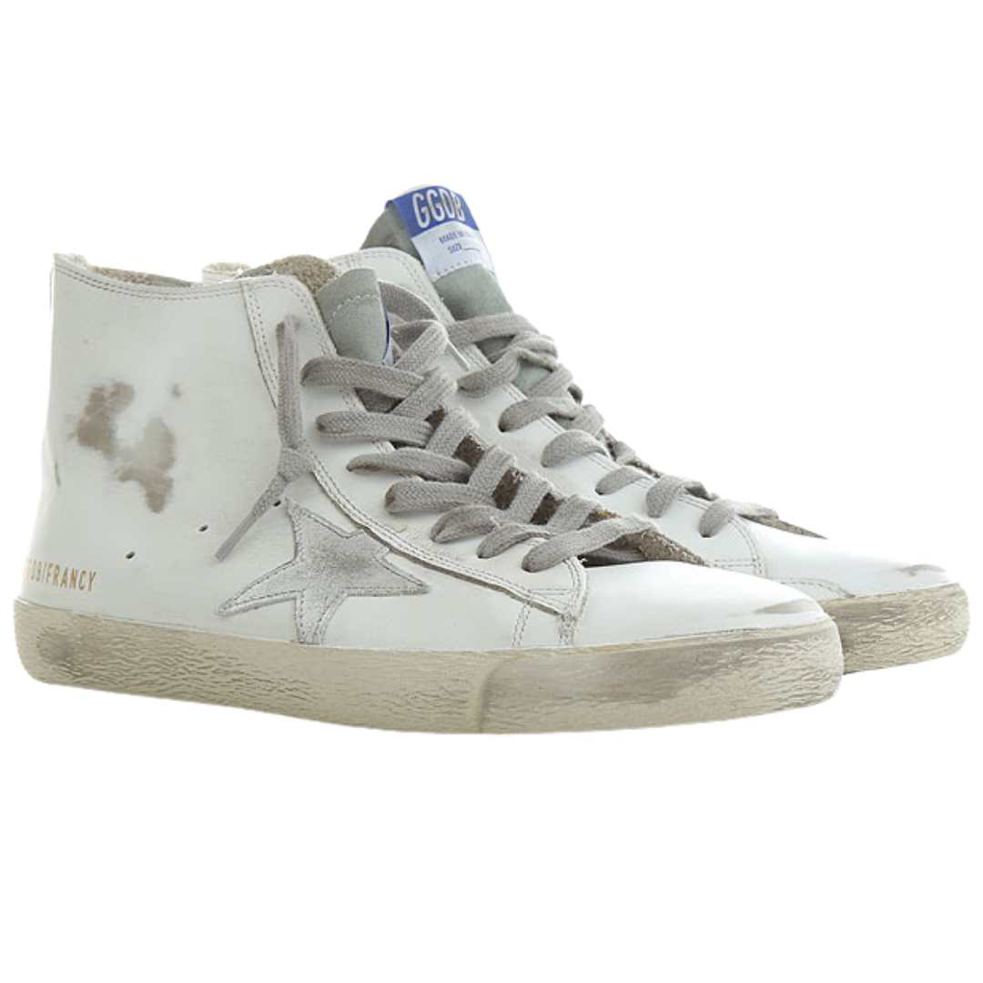 Francie Sneakers White Leather Silver Star