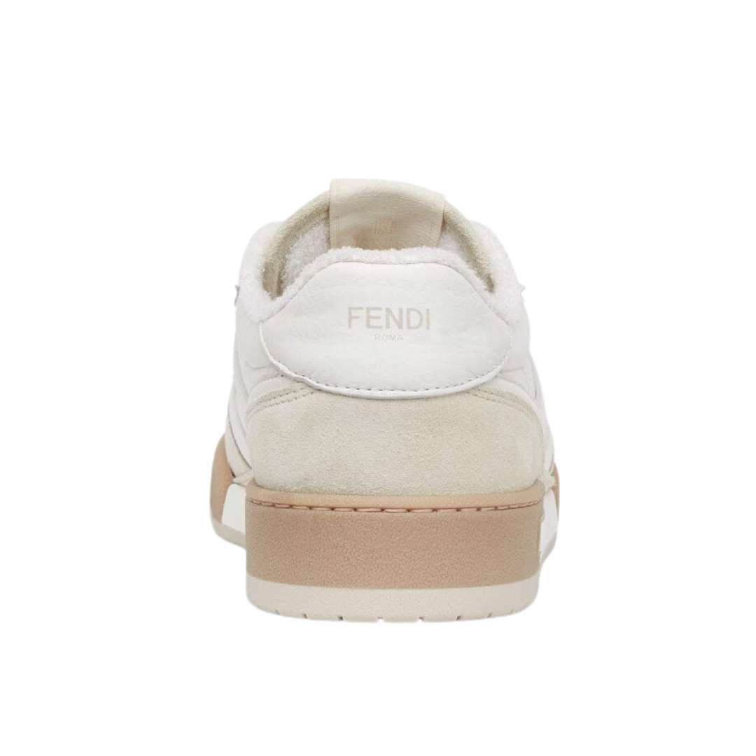 White suede low tops