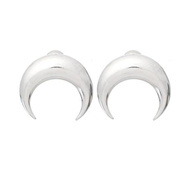 Moon stud earrings