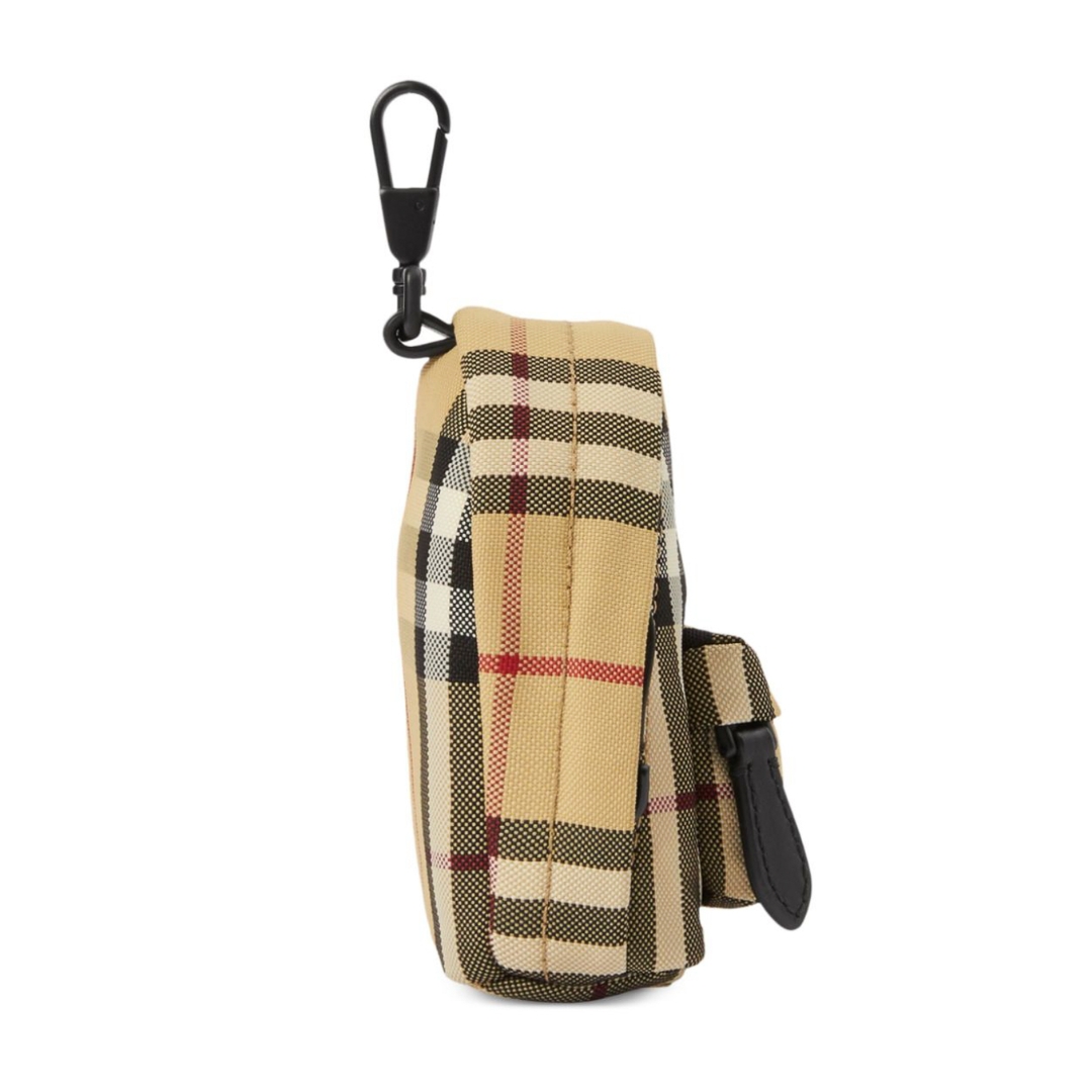 Vintage Check Backpack Key Charm