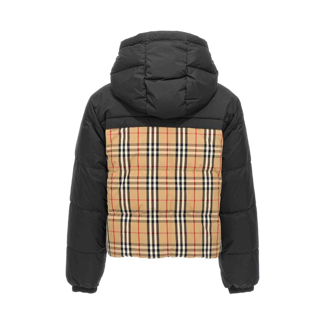 Reversible Haymarket Check Puffer Jacket