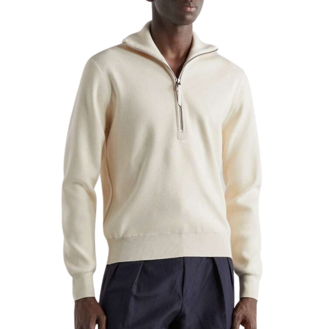 Merino Wool Half-Zip Sweater