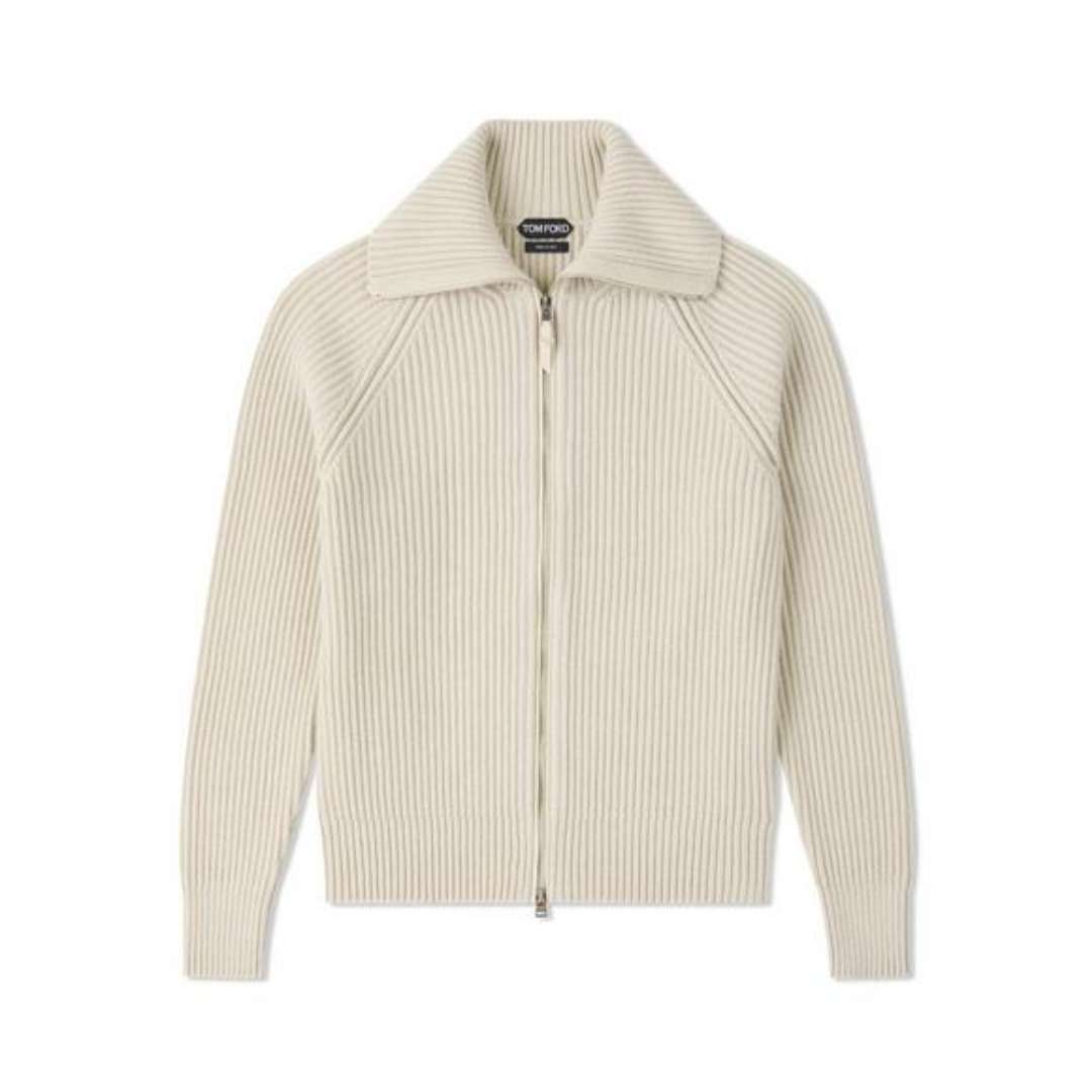 Wool cashmere full zip