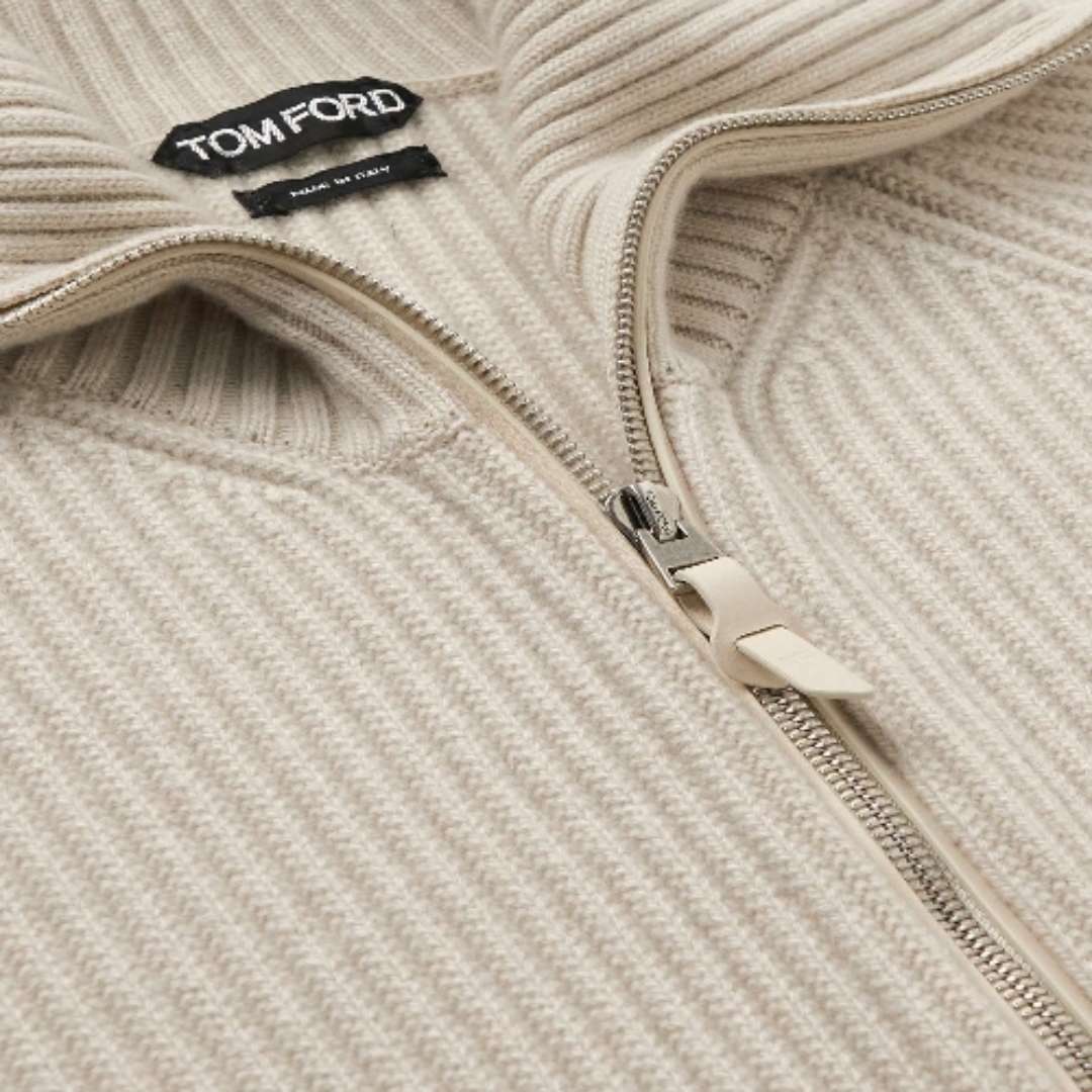 Wool cashmere full zip