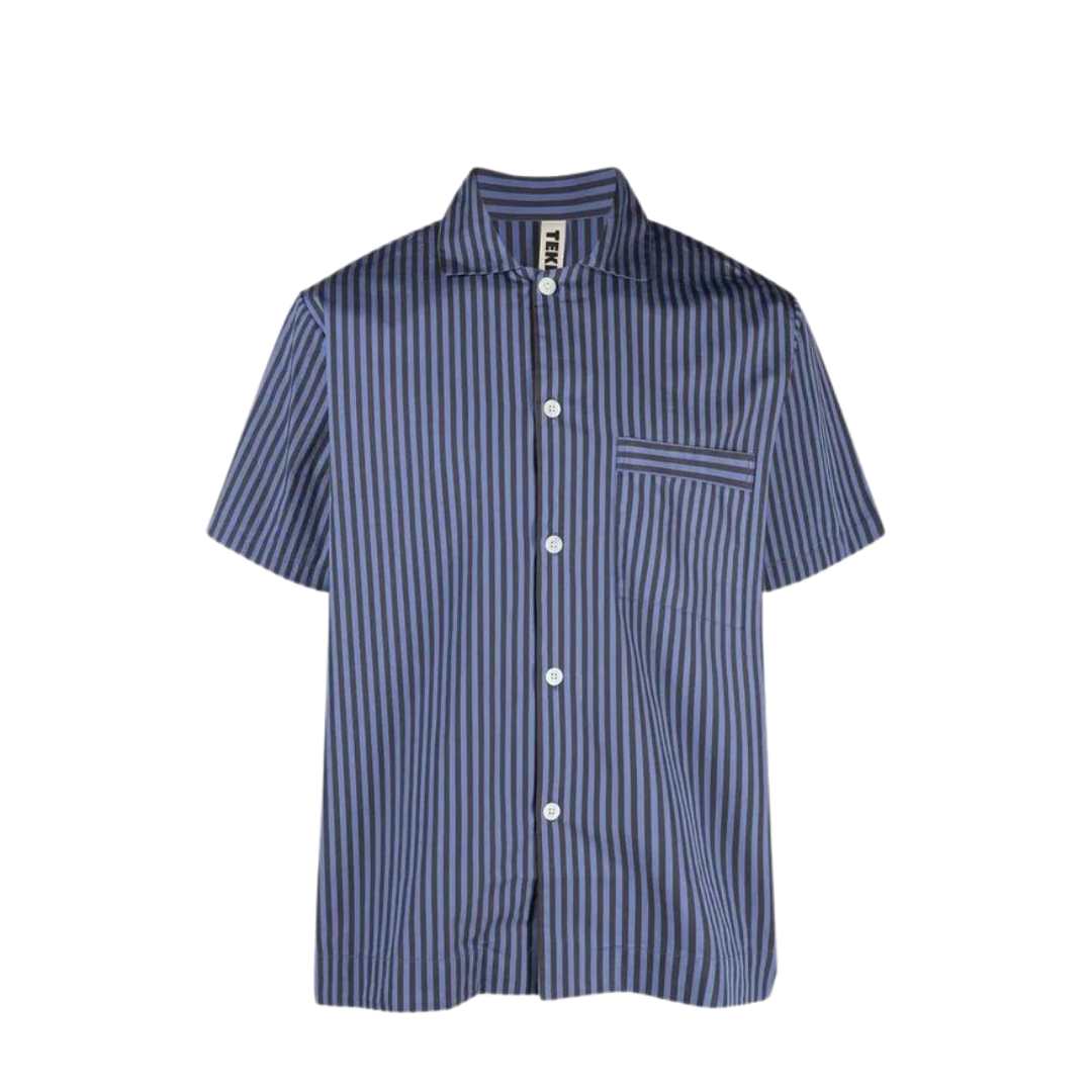 Poplin Pajamas Short Sleeve Shirt