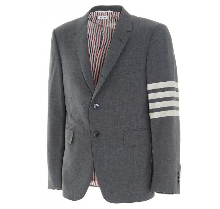 Diagonal armband single tailored wool jacket