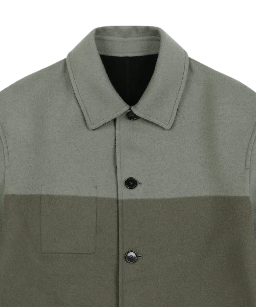 Men's workwear reversible jacket - Black: Sage