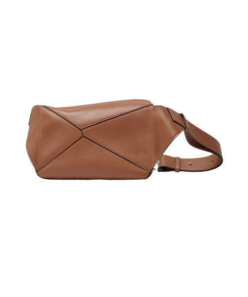 Women's Small Puzzle Belt Bag - Brown