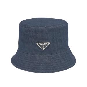 Logo Plaque Denim Bucket Hat 