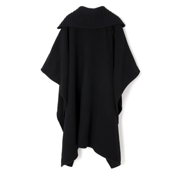 Logo patch wool cape