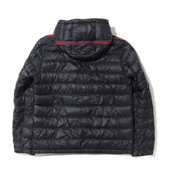 Logo patch tricolor lining down jacket