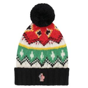 Grenoble logo patch pom-pom beanie