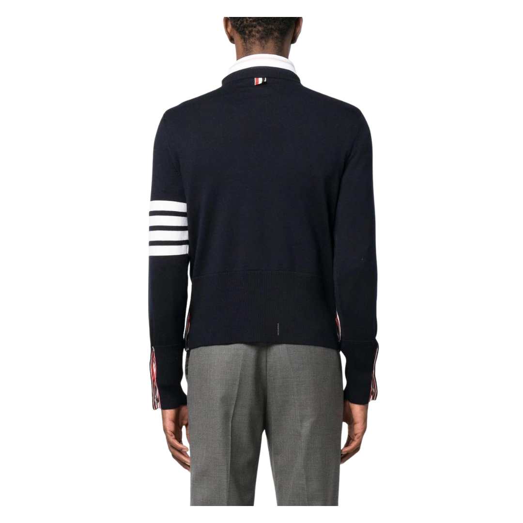 Merino Hector 4-bar crew neck pullover