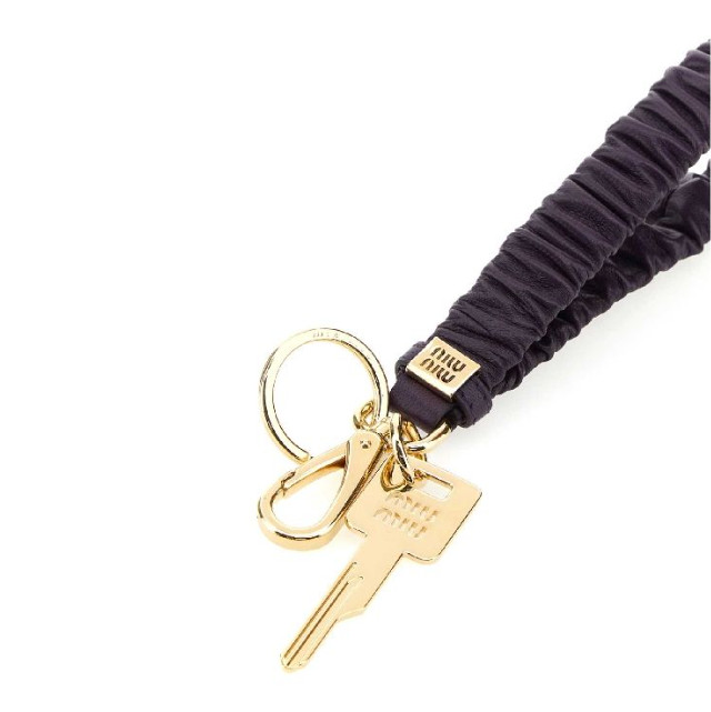 Logo Key Pendant Leather Keyring