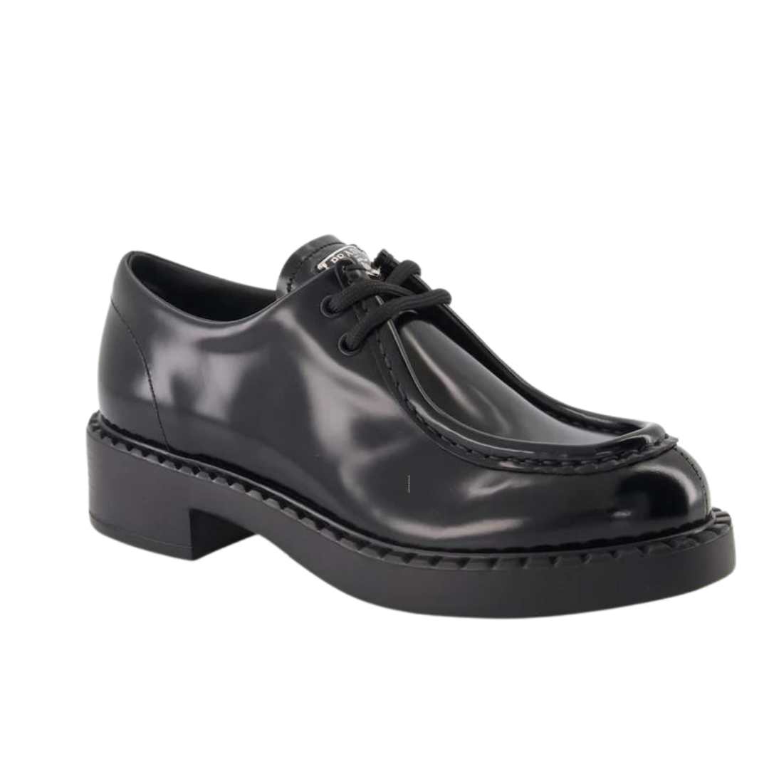 Brushed leather loafers