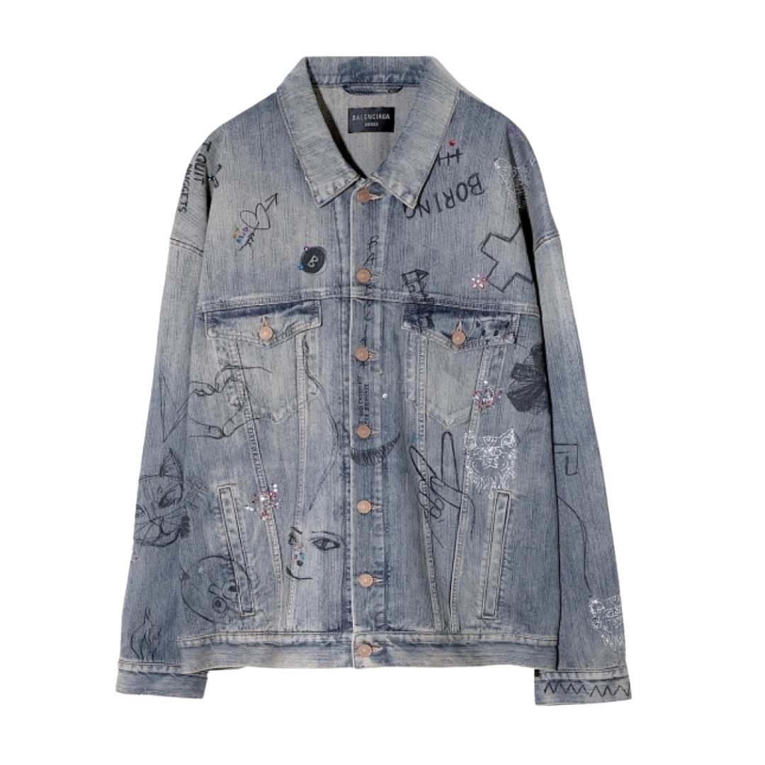 Graffiti denim jacket