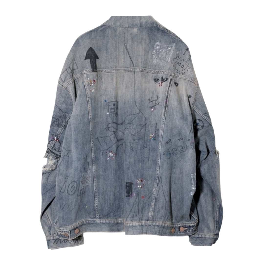 Graffiti denim jacket