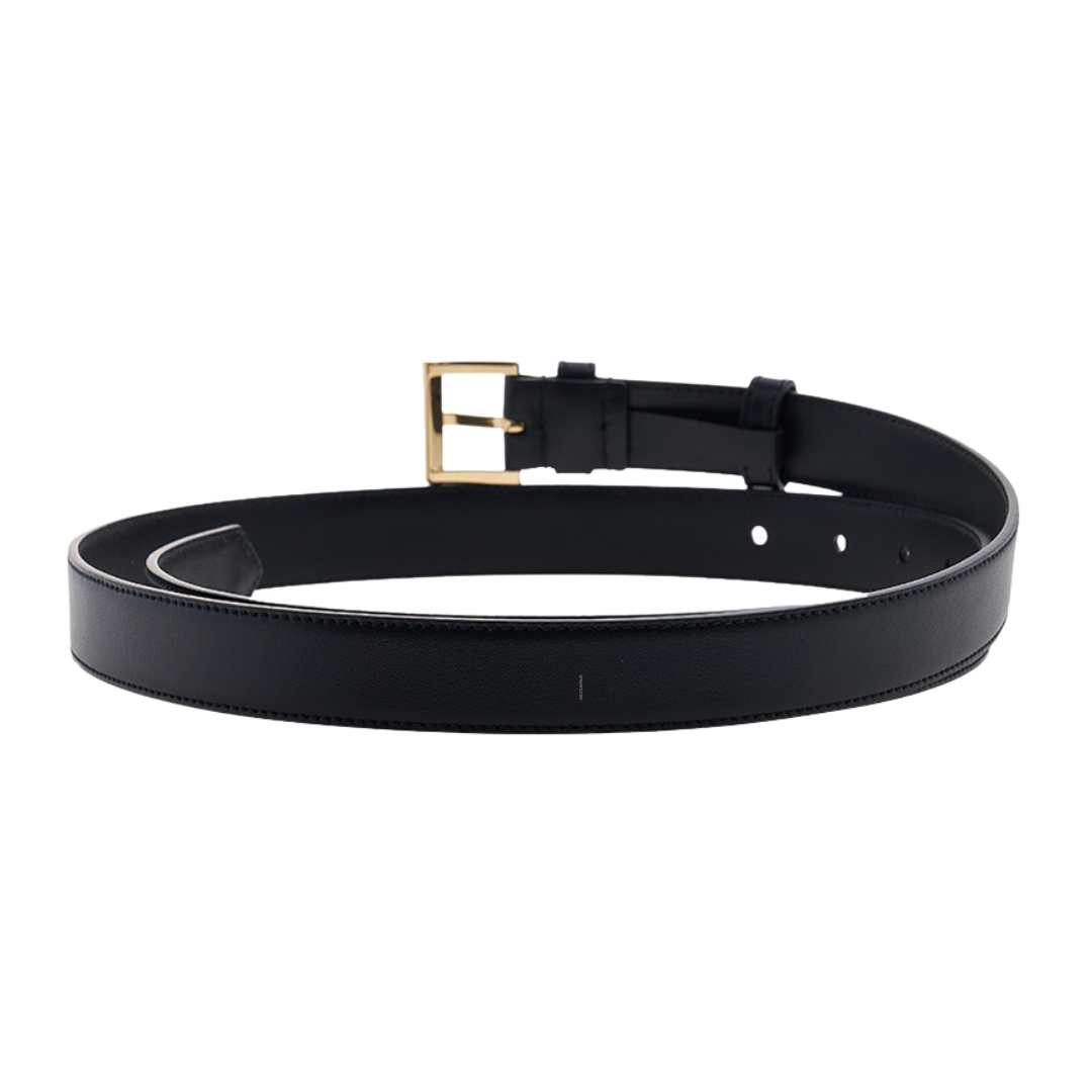 Triangle logo leather belt