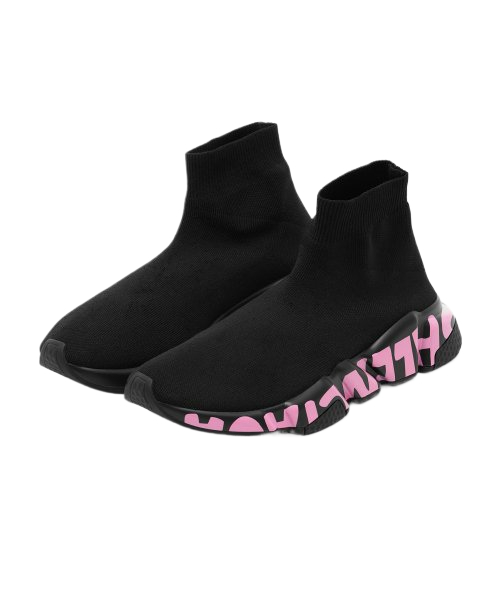 Women's Speed ​​Graffiti Sneakers - Black