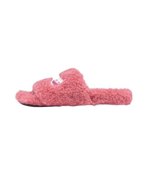 Women's Furry Slides - Pink