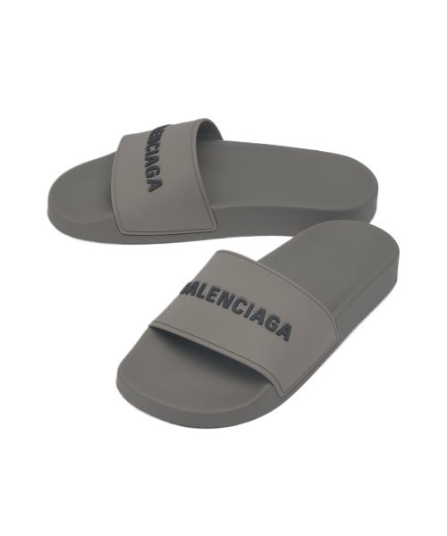  Pool Slide - Medium Grey Black 