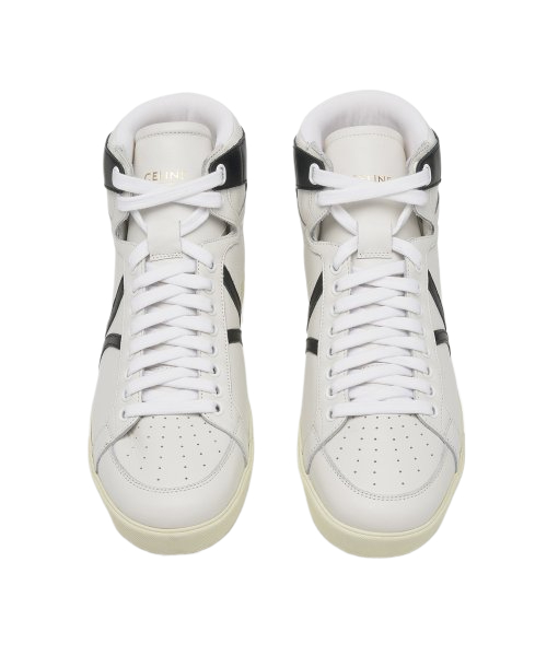 Men's Triope High Top Sneakers - White:Black