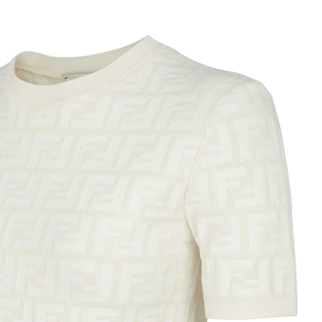 White FF viscose jumper