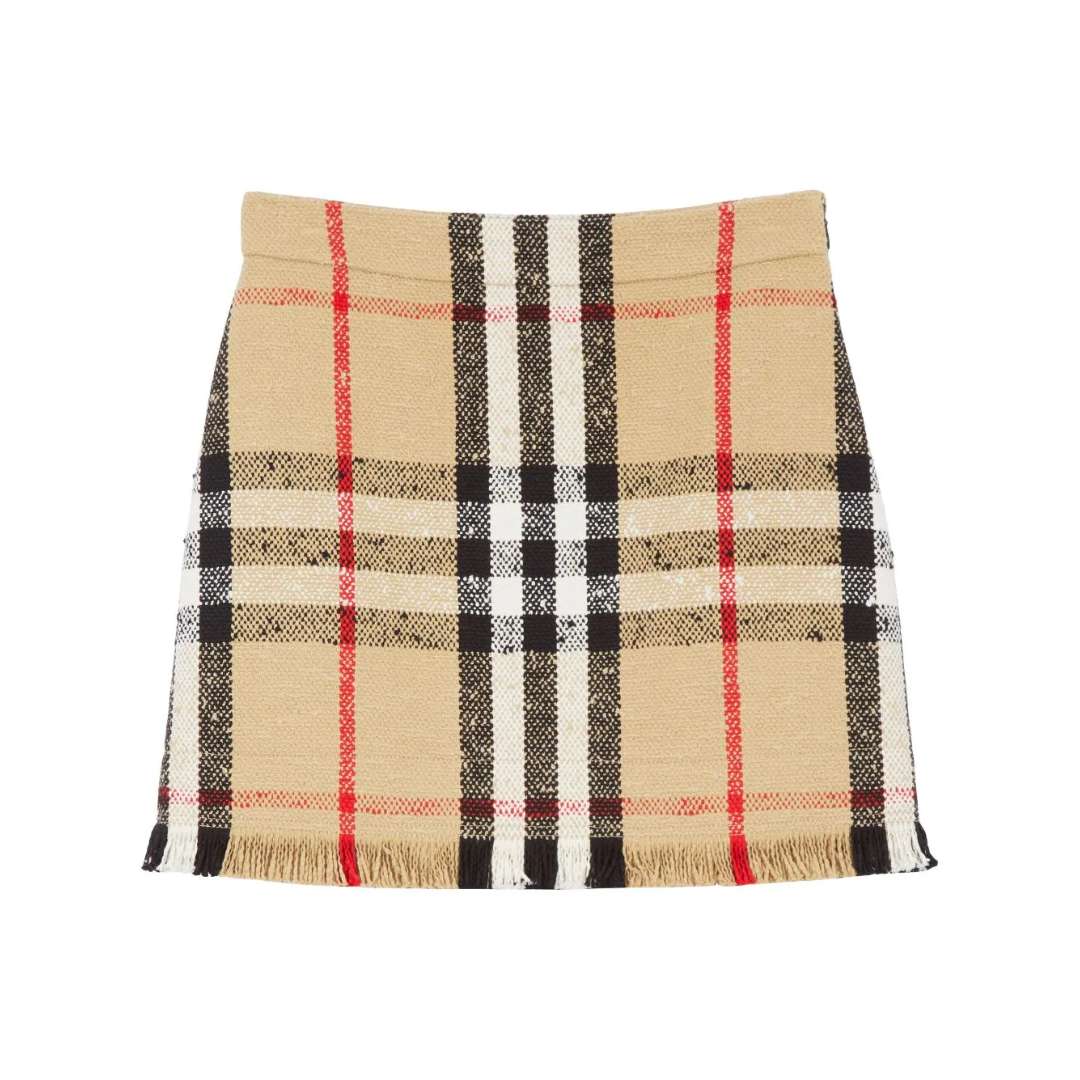 Archive Beige Check Miniskirt