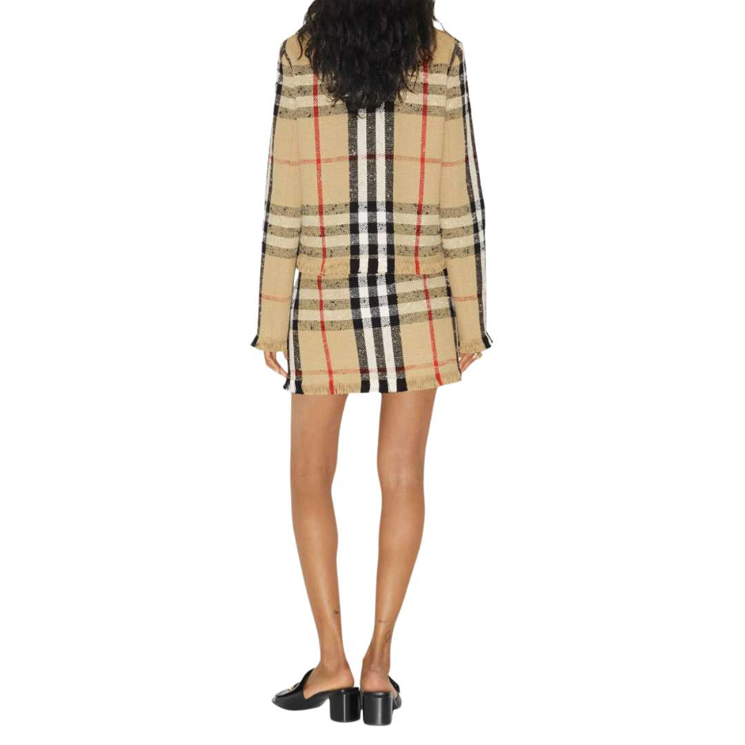 Archive Beige Check Miniskirt